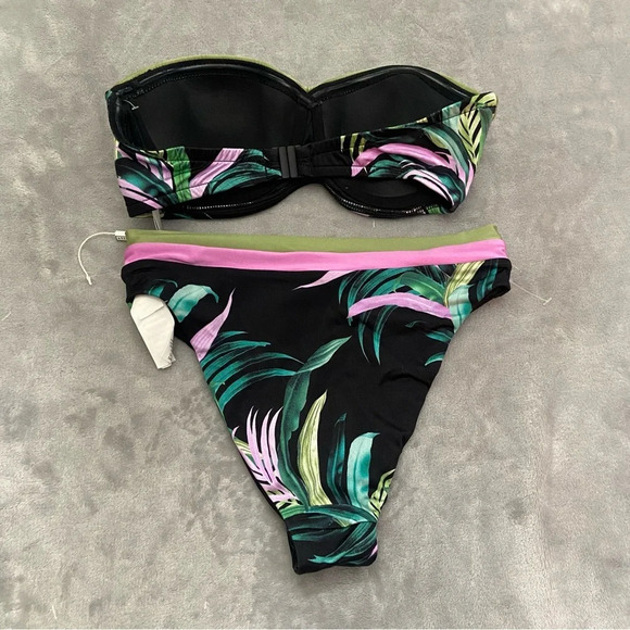 New! SET Seafolly Las Palmas Bustier Top & Bottom Bikini Set NWOT 21605 - Picture 6 of 7